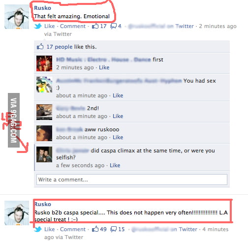 Trolling celebrities. I'm only funny on facebook.