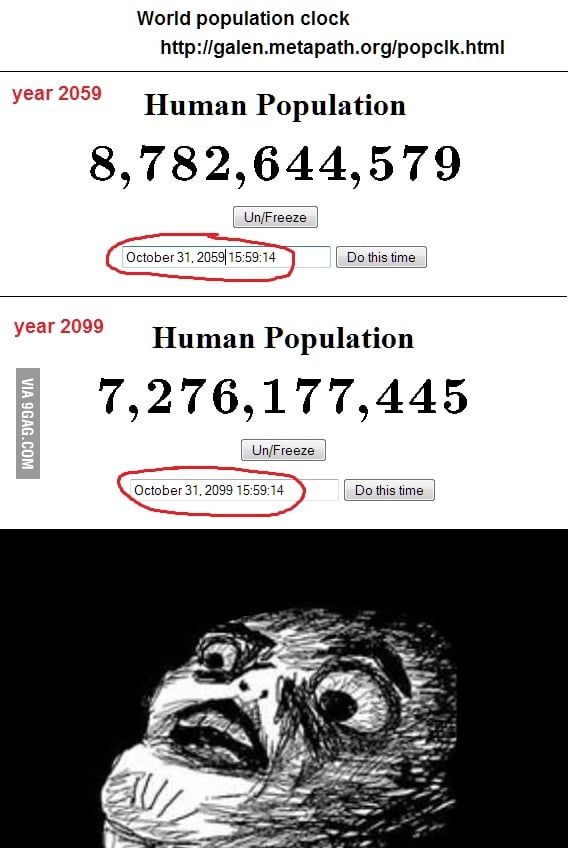 World population clock 9GAG
