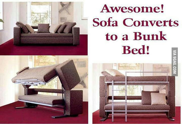 sofa converts into a bed