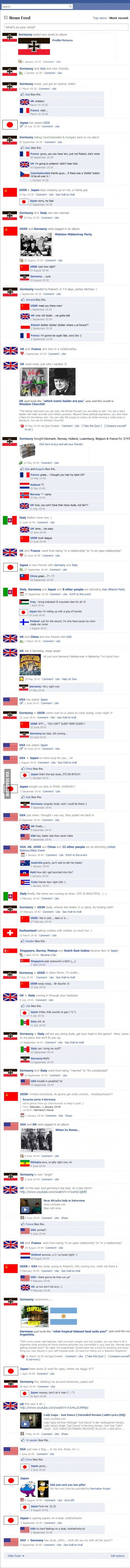 World War Two: Facebook Version.