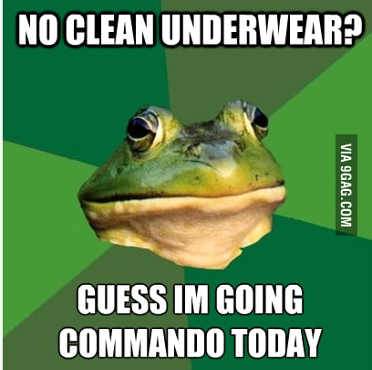 I'm too lazy to do laundry.