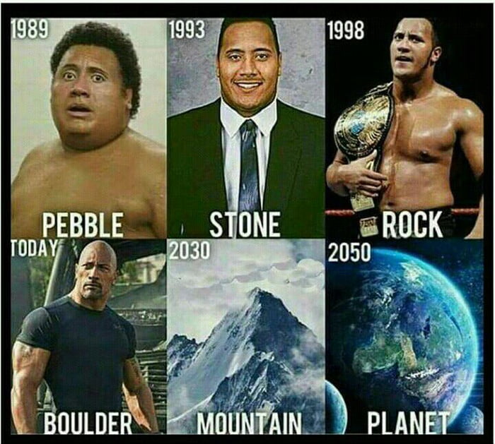 The Evolution Of Dwayne Johnson - 9GAG