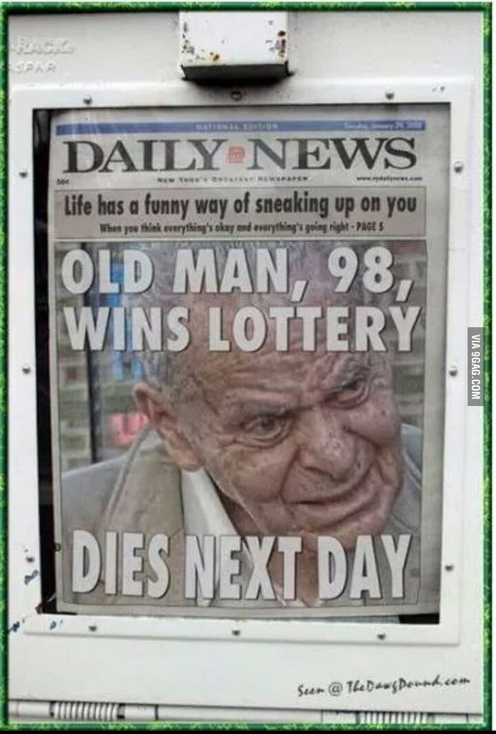 man wins lottery and dies
