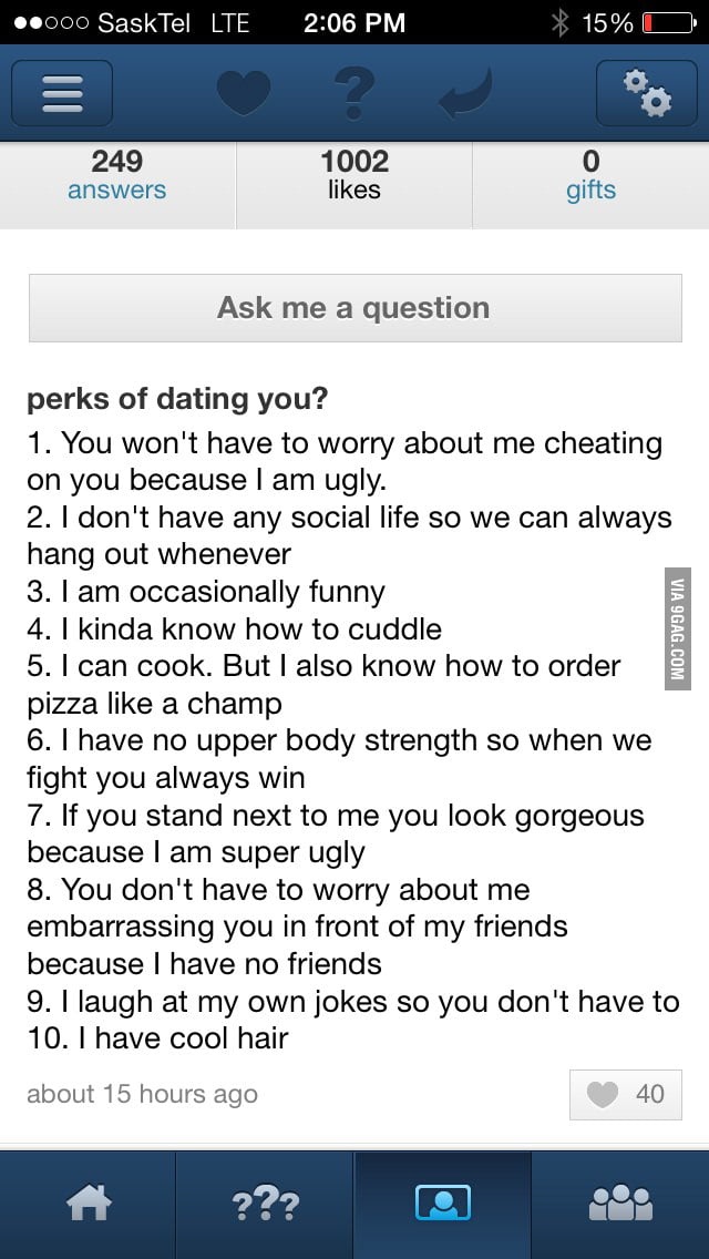 Best answer for perks of dating you