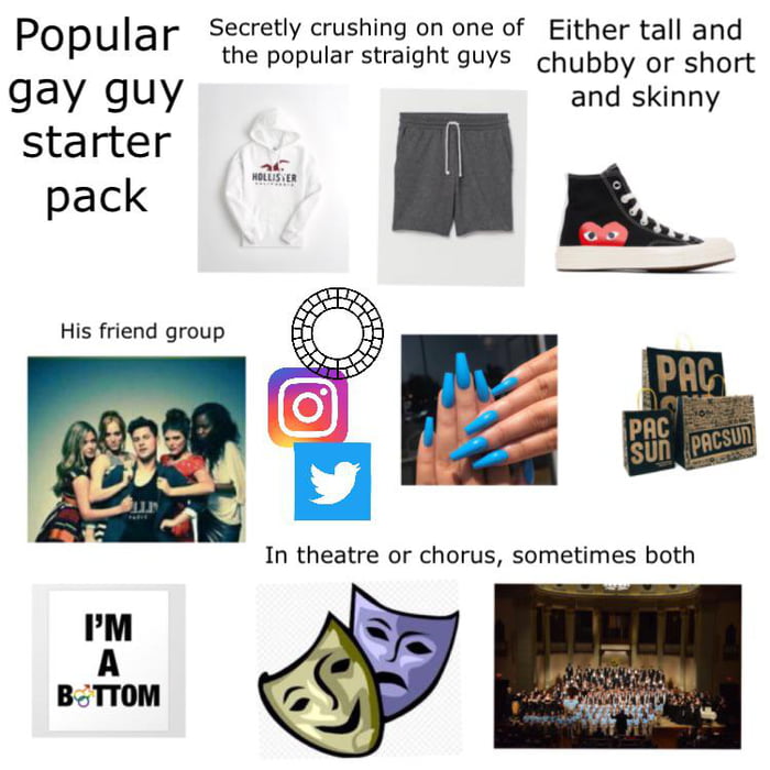 Popular Gay Guy Starter Pack Gag