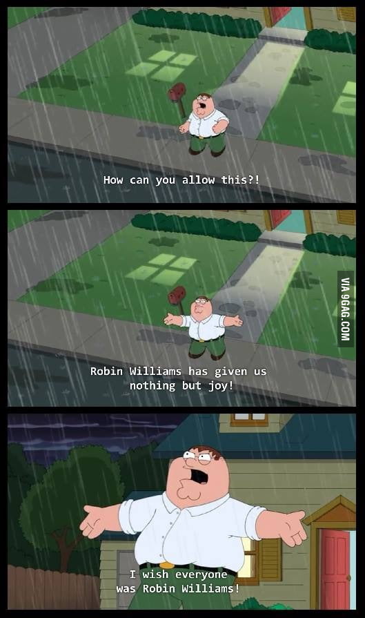 I think Peter Griffin nailed it - 9GAG