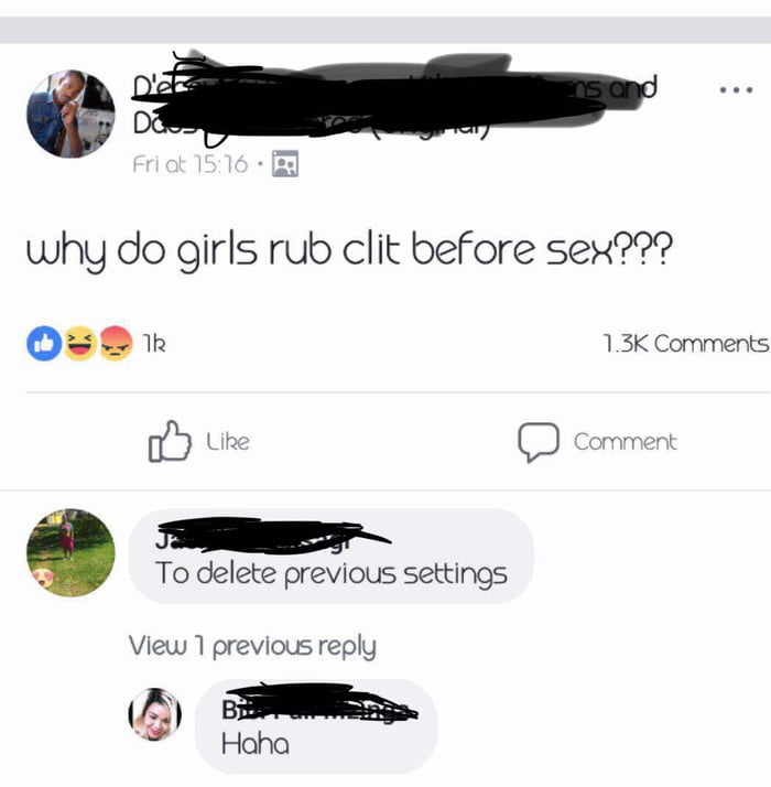 Guy rubs clit