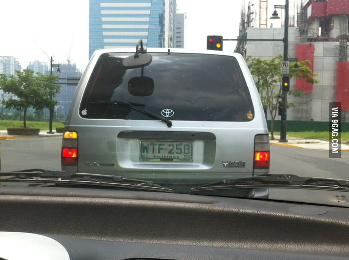 This is a good example of a number plate from Philippines. 9GAG