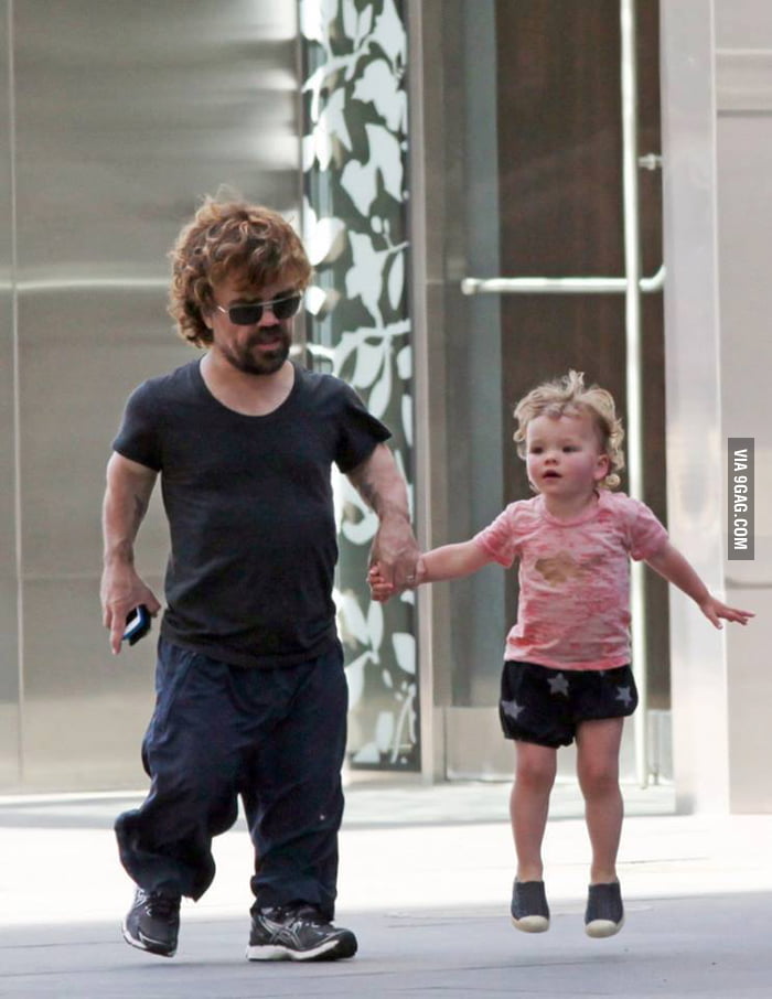 Peter dinklage with his magical levitating daughter. 9GAG