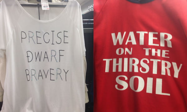 japanese shirts with random english