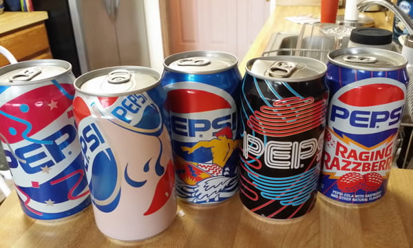 25 year-old unopened Pepsi cans... 90's style - 9GAG