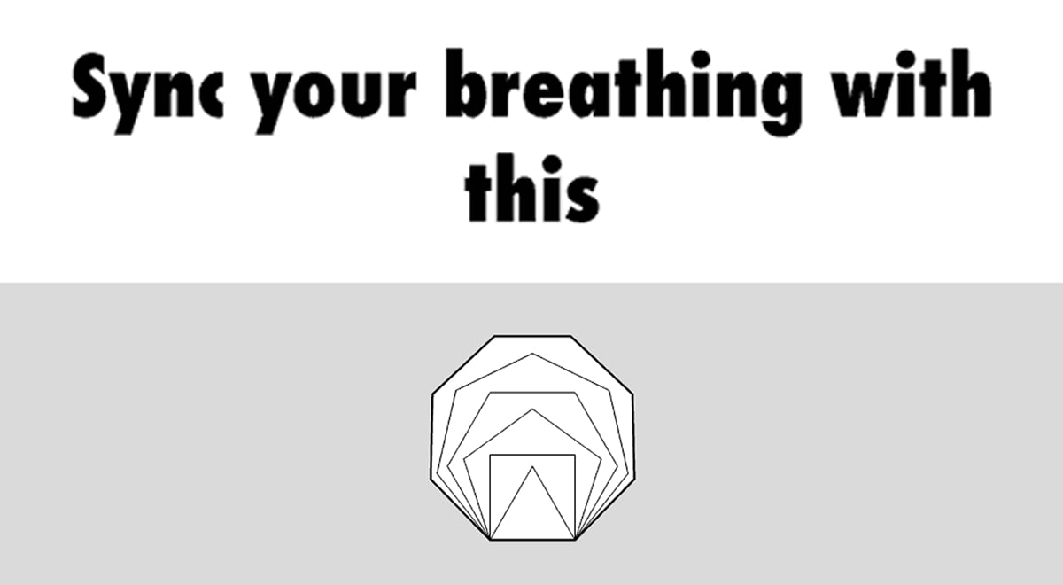 Clear your mind. Sync your breathing with this. - 9GAG