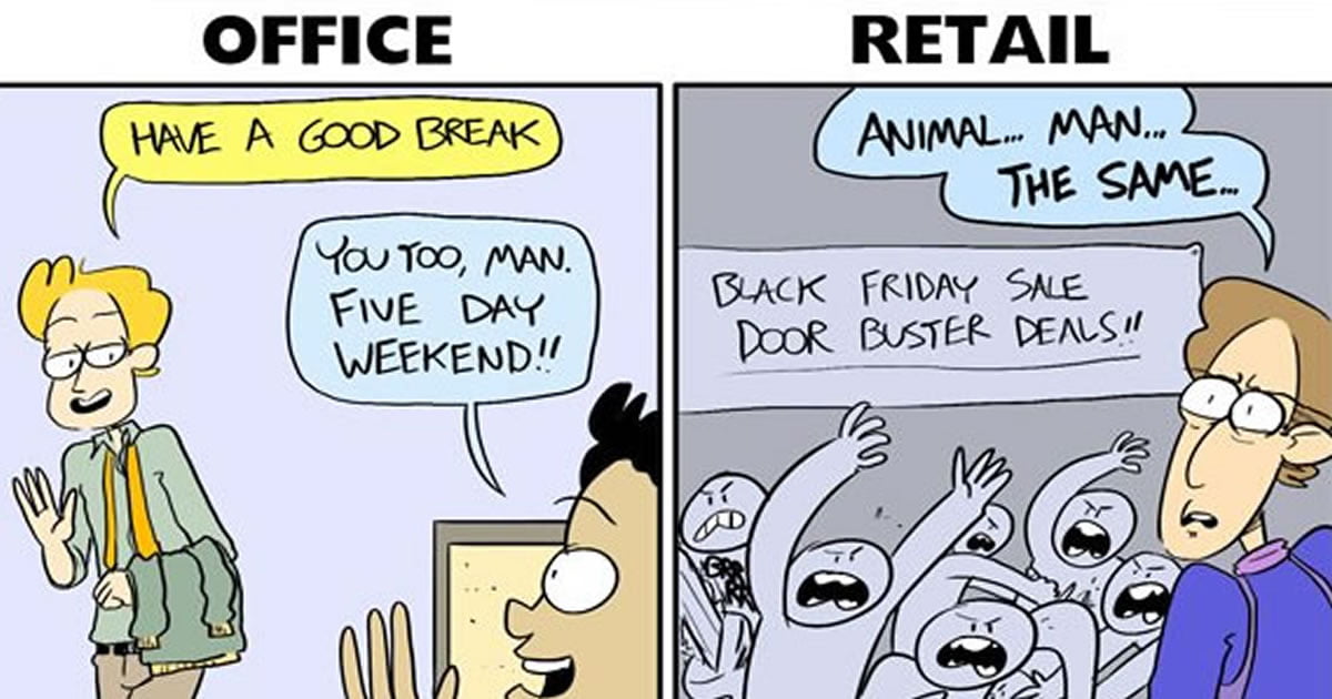 Office Job vs Retail Job 9GAG