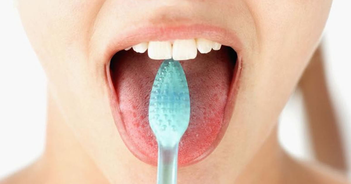 Brushing your tongue with your toothbrush. 9GAG