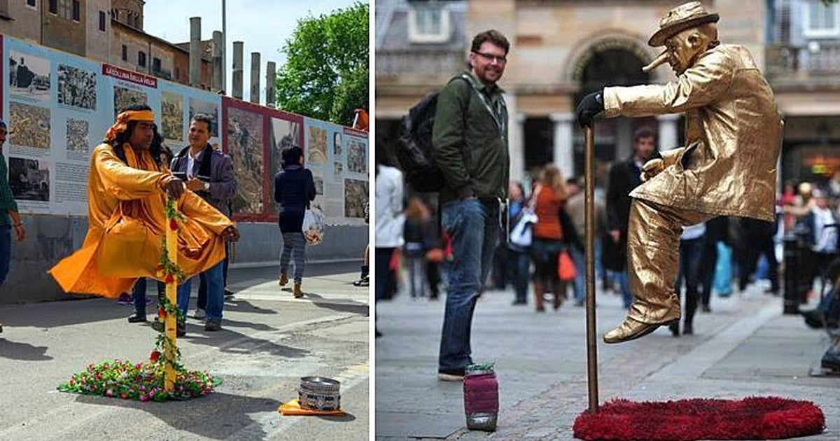 How do levitating street performers work? 9GAG