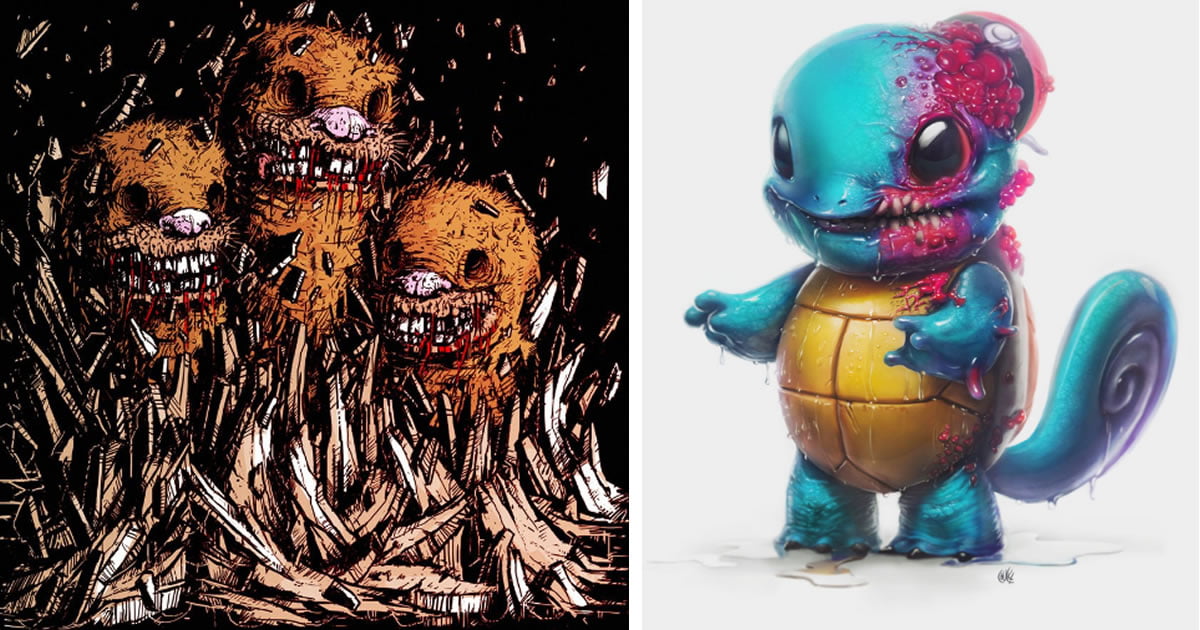 20 Lovable Pokemon Reimagined As Creepy Monstrosities - 9GAG