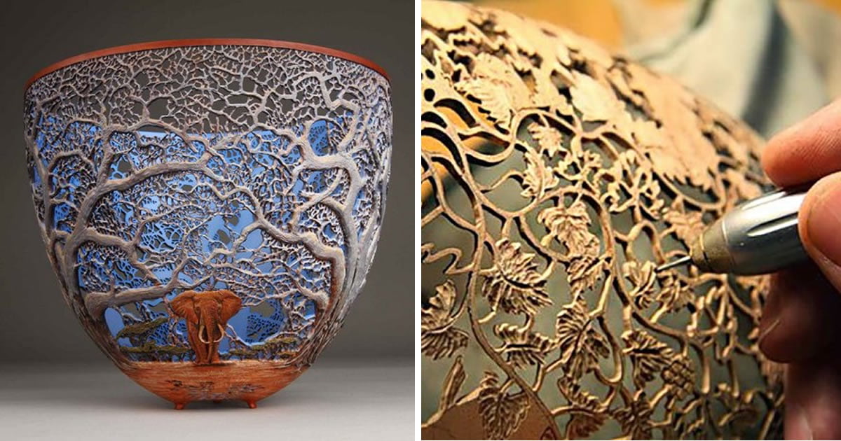 Kenyan Artist HandCarves and Paints Wooden Sculptures of Local Nature