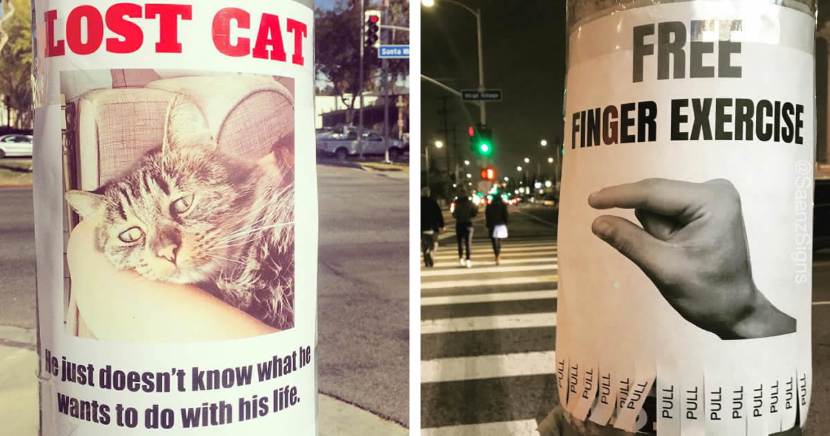 California Streets Are Covered With Brilliant Fake Flyers - 9GAG