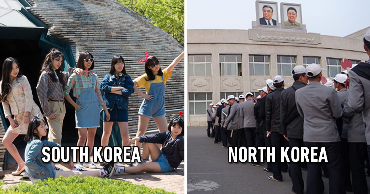 Северная корея южная корея сравнение