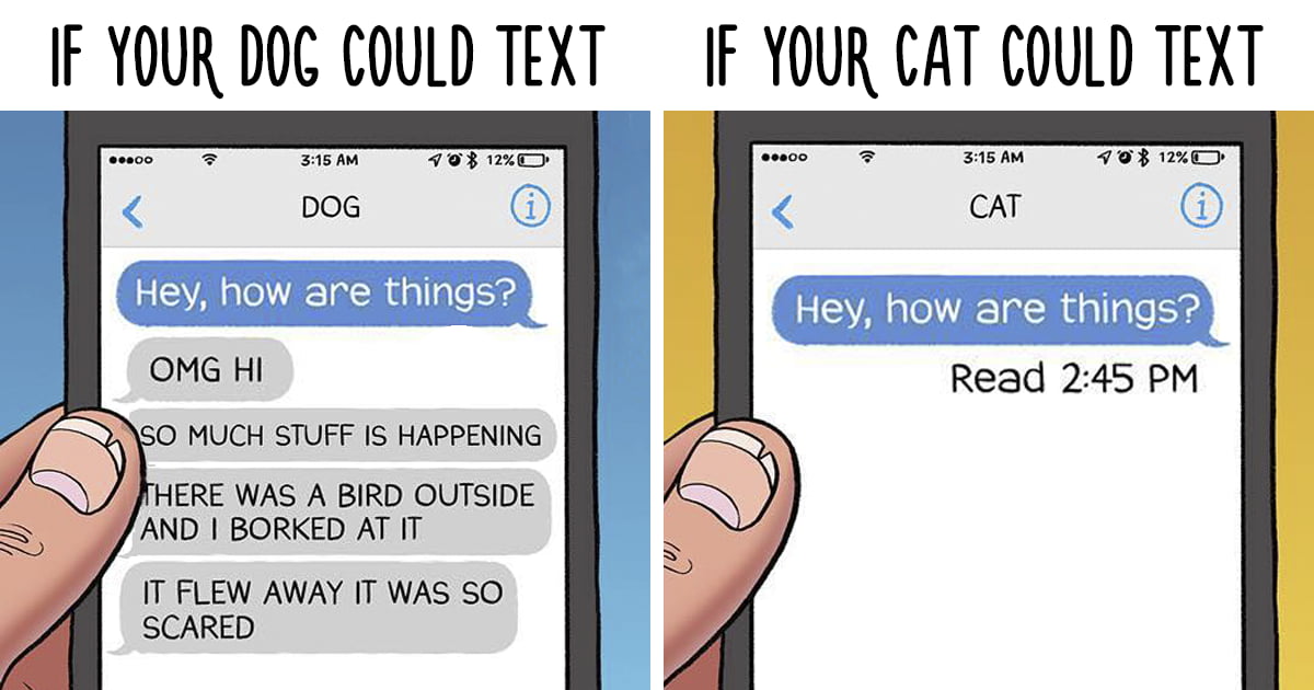 17 Comics Perfectly Describe The Differences Between Having A Cat And A Dog 9GAG
