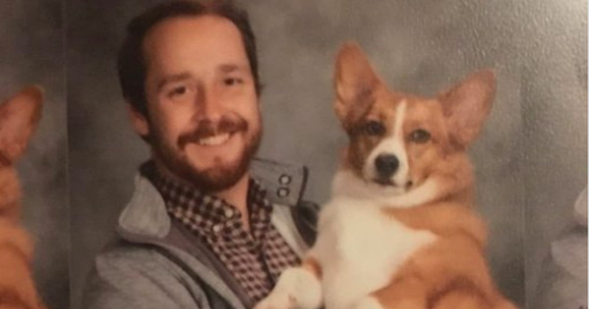 Best English teacher comes to work every day packing a corgi