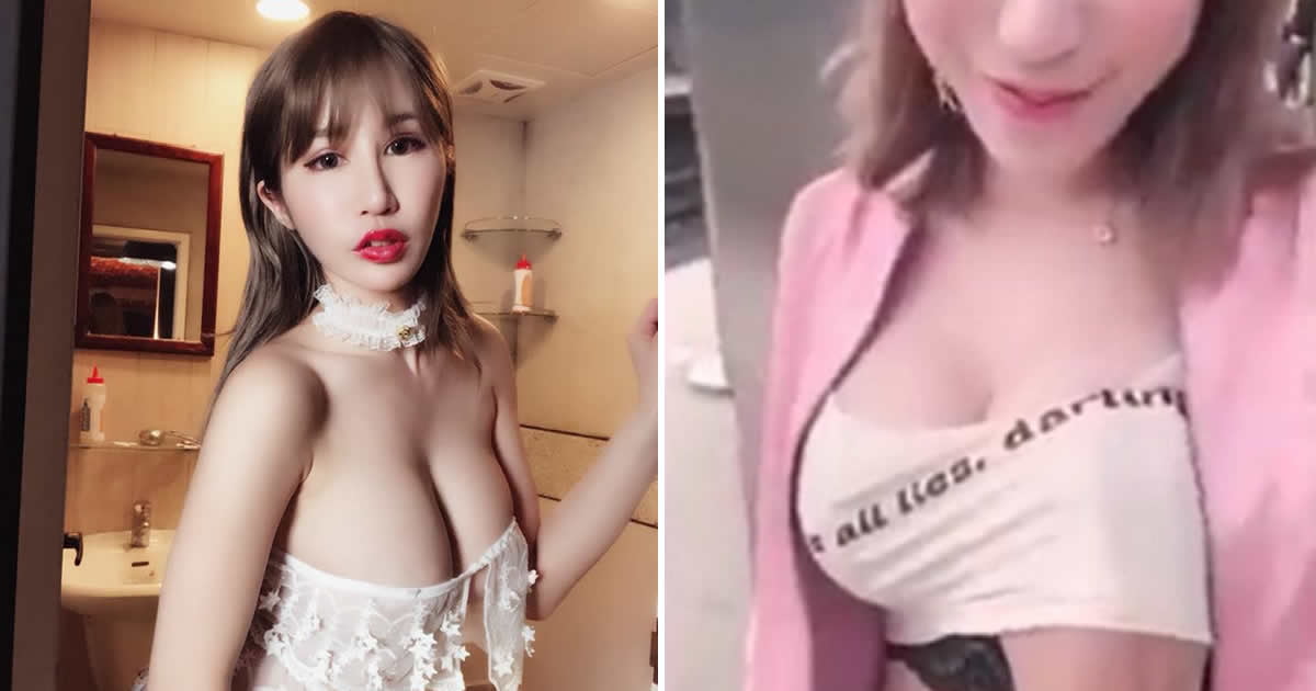 Video of busty Taiwan model having her breasts squeezed in public  titillates Hong Kong, by Shanghaiist.com, Shanghaiist