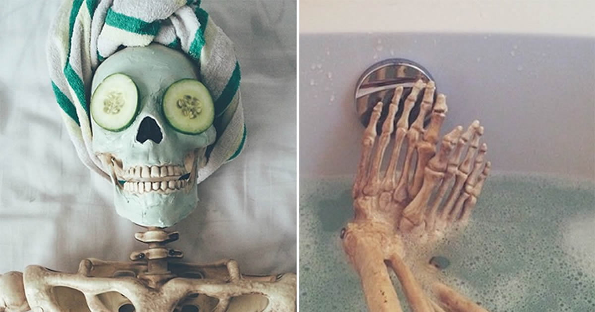 Meet Skellie: The Skeleton Who Imitates Every Girl On Instagram - Funny.