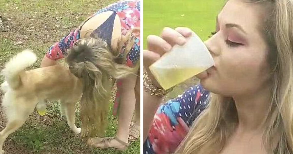 Woman Drinks Her Dog’s Urine And Claims It Cleared Her Acne In Th...