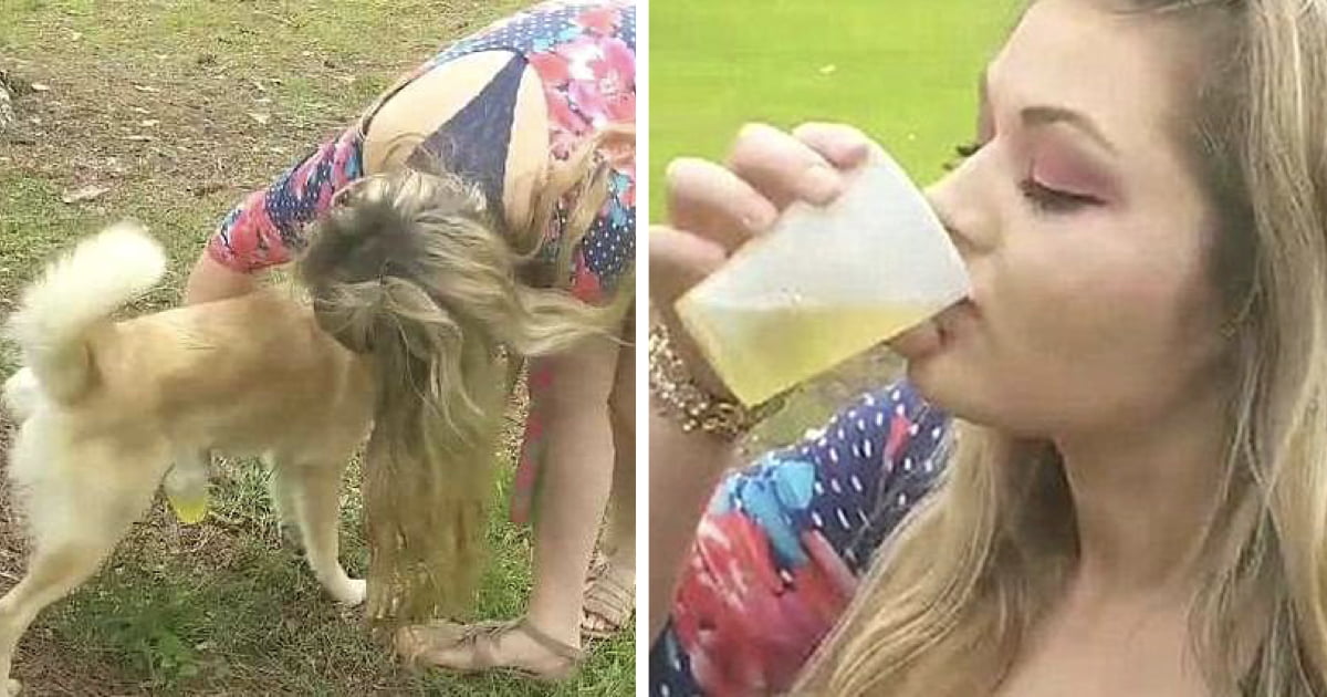 Woman Drinks Her Dog’s Urine And Claims It Cleared Her Acne 