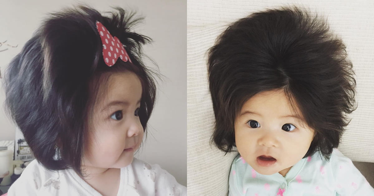 This Half-Year-Old Baby Girl Has A Ridiculous Head Of Hair