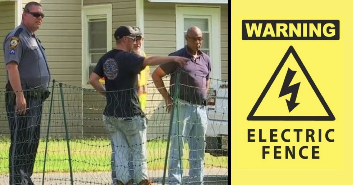 Man Put Up Electric Fence Near School Bus Stop To Keep Kids Off His