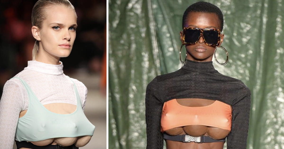 Models With Three Boobs Walk Down The Runway In Bizarre Milan Fashion