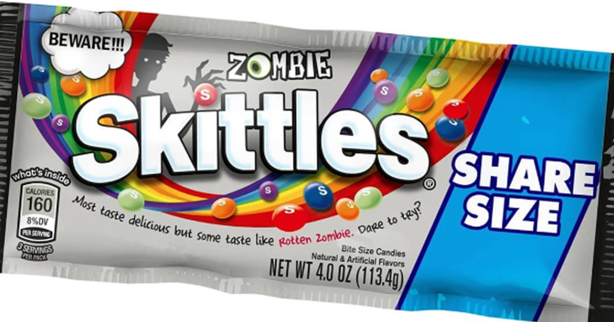 Rotten Zombie Skittles Are Coming For Halloween - Food & Drinks.