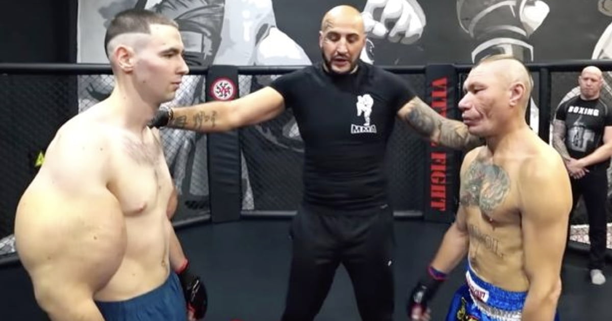 Oil-Filled Russian Popeye Taps Out Of MMA Fight In 3 Minutes - 9GAG