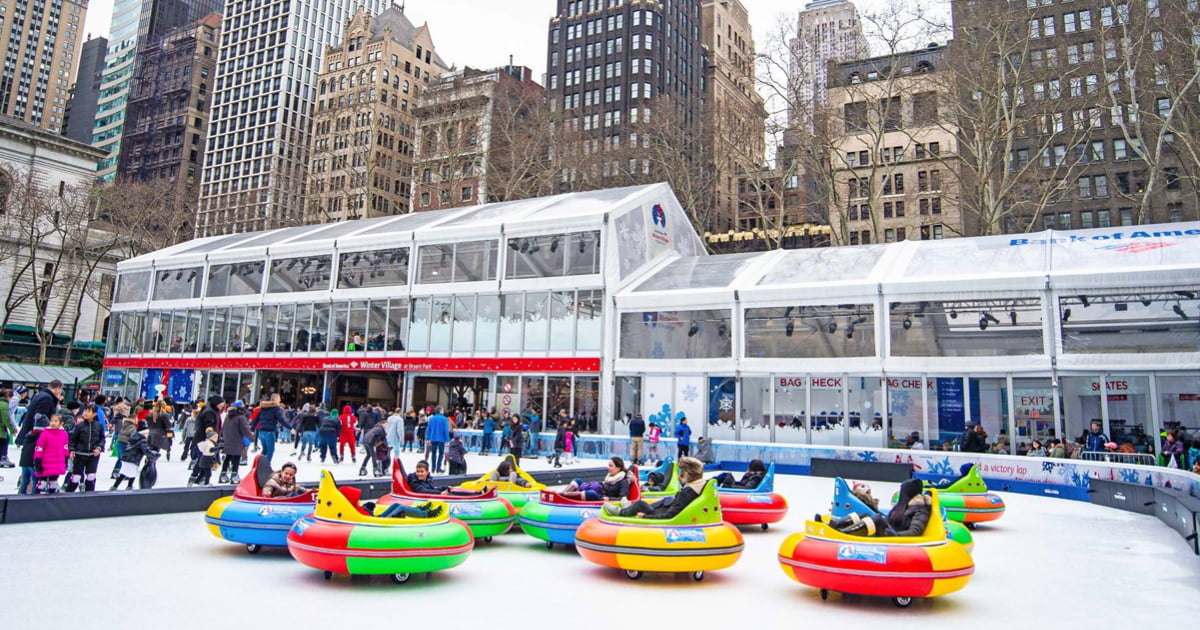 bumper cars at bryant park