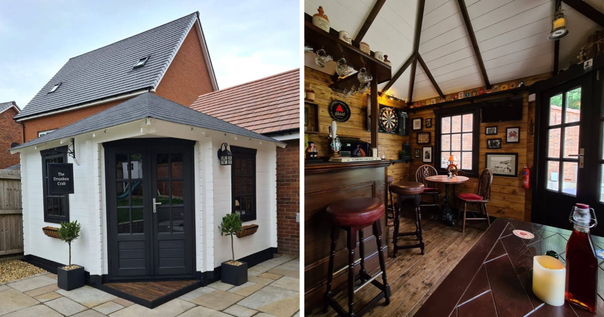 Couple Builds A Mini Pub In A Garden To Keep Social Life Alive - 9GAG