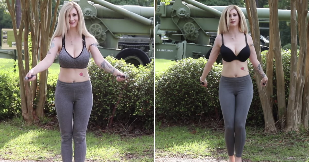 Sports Bra VS. No Bra Jump Rope Test Is Telling You Why Women Need Bras -  video Dailymotion
