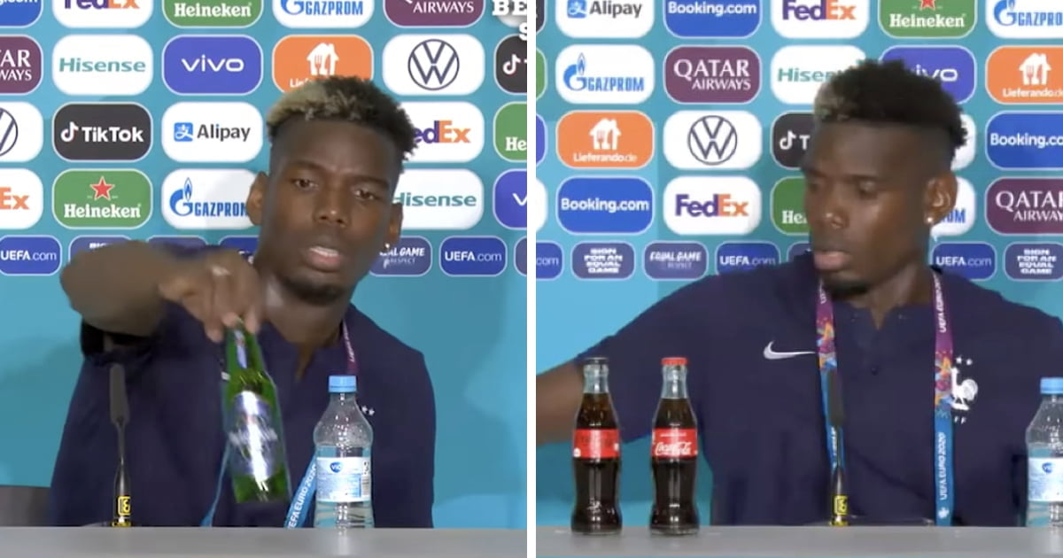 Paul Pogba Removed Beer Bottle In Front Of Him During Presser - 9GAG