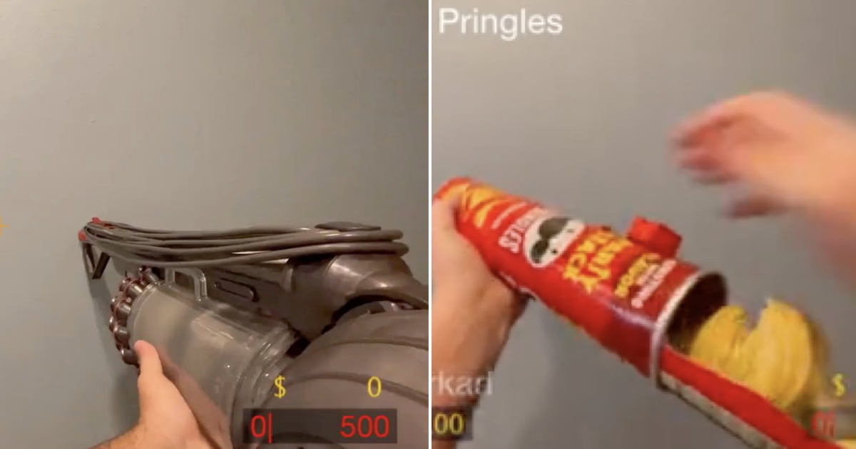 Satisfying first person shooter reloads of random objects - 9GAG