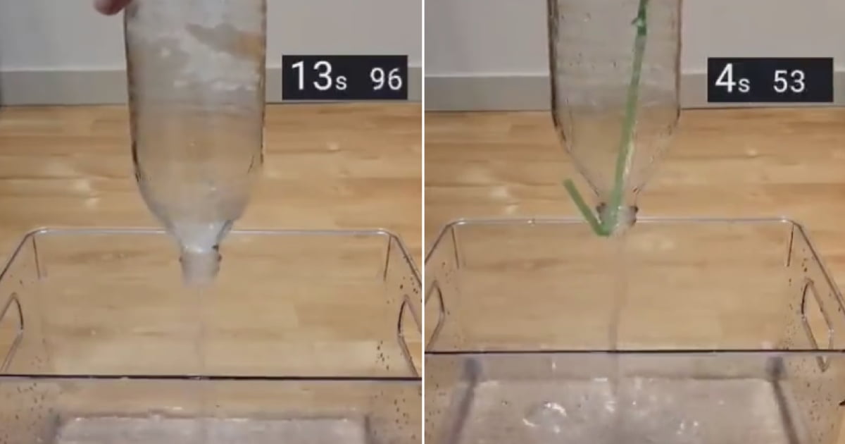 The fastest way to empty a bottle 9GAG