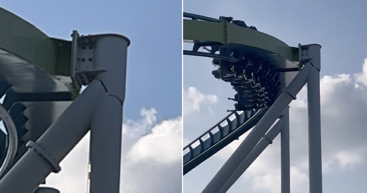 Theme Park Shuts Down Rollercoaster After Visitor Notices Crack In The ...