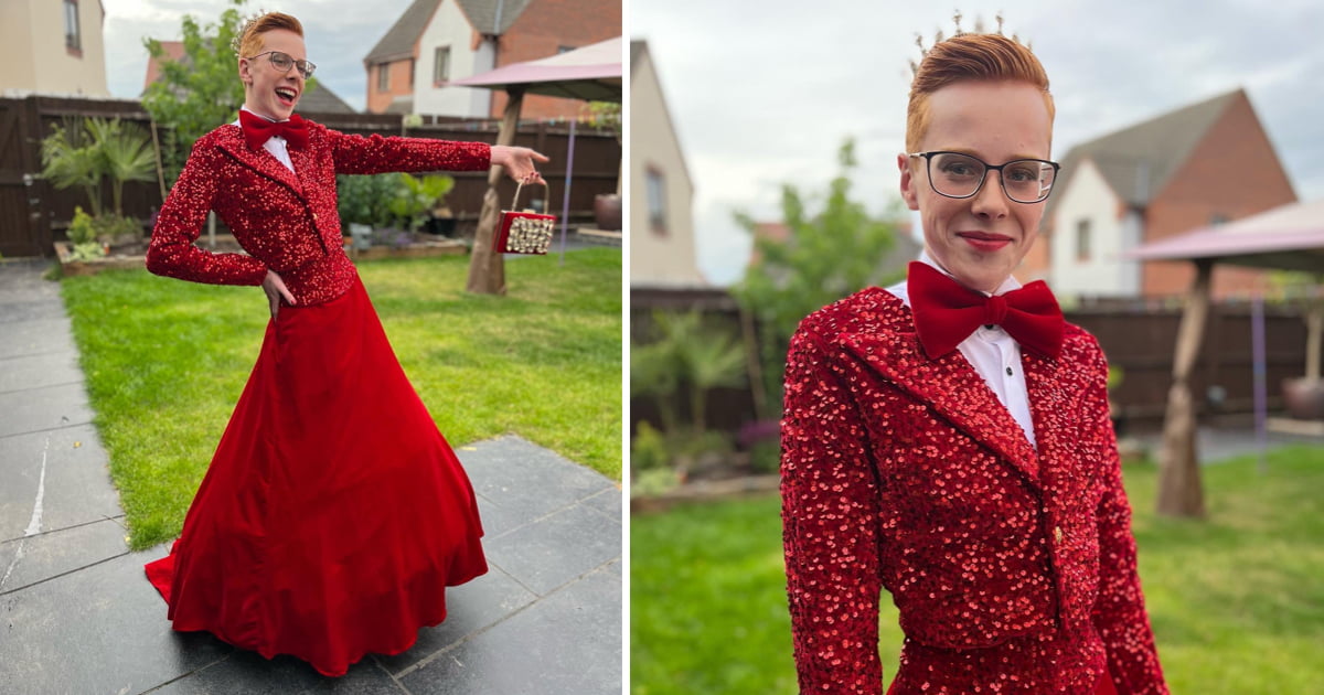 16-year-old-boy-went-viral-for-wearing-bright-red-skirt-tuxedo-jacket