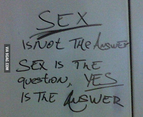 Sex Is Not The Answer 9gag 