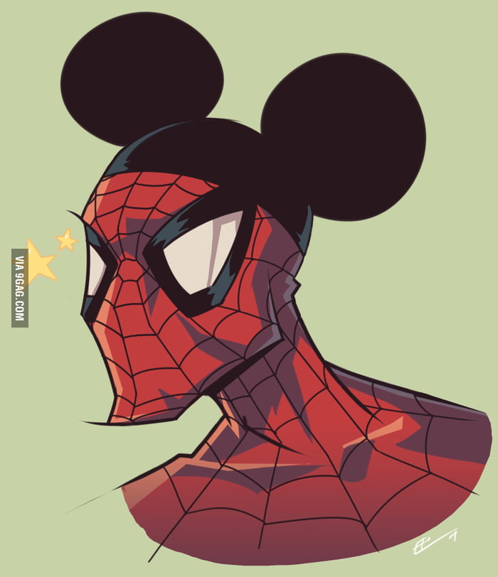 Spiderman with Mickey's ears - Funny.