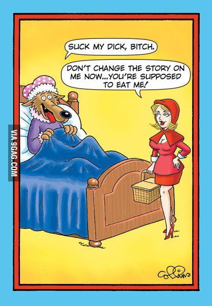 The real ending: Little red riding hood - 9GAG