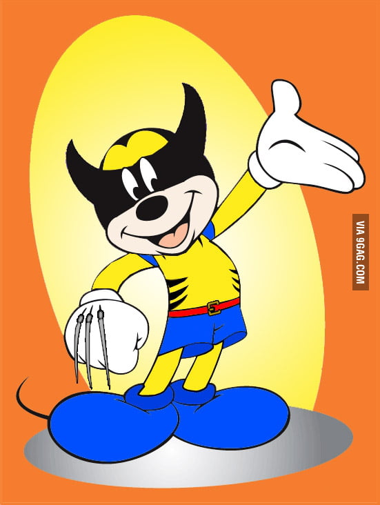 Wolverine meets Mickey Mouse! 