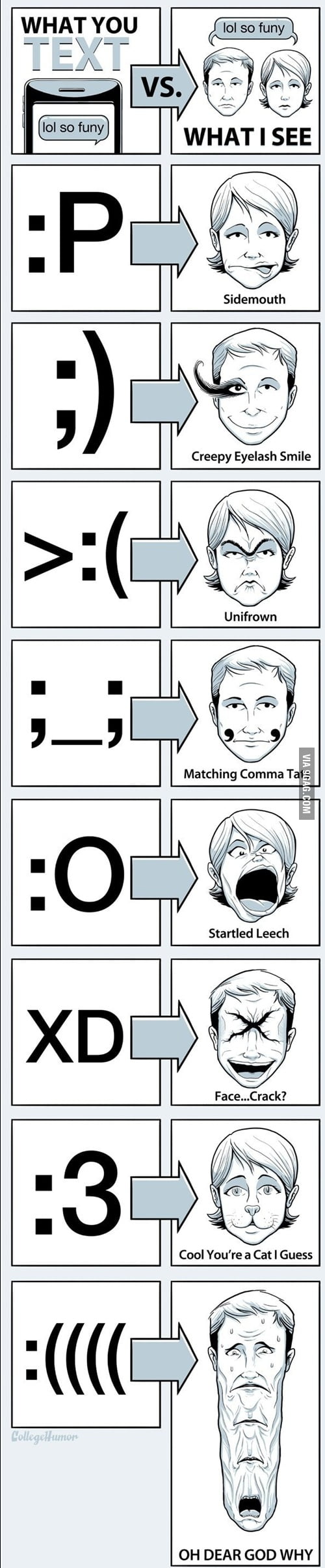 Text Faces!! - 9GAG