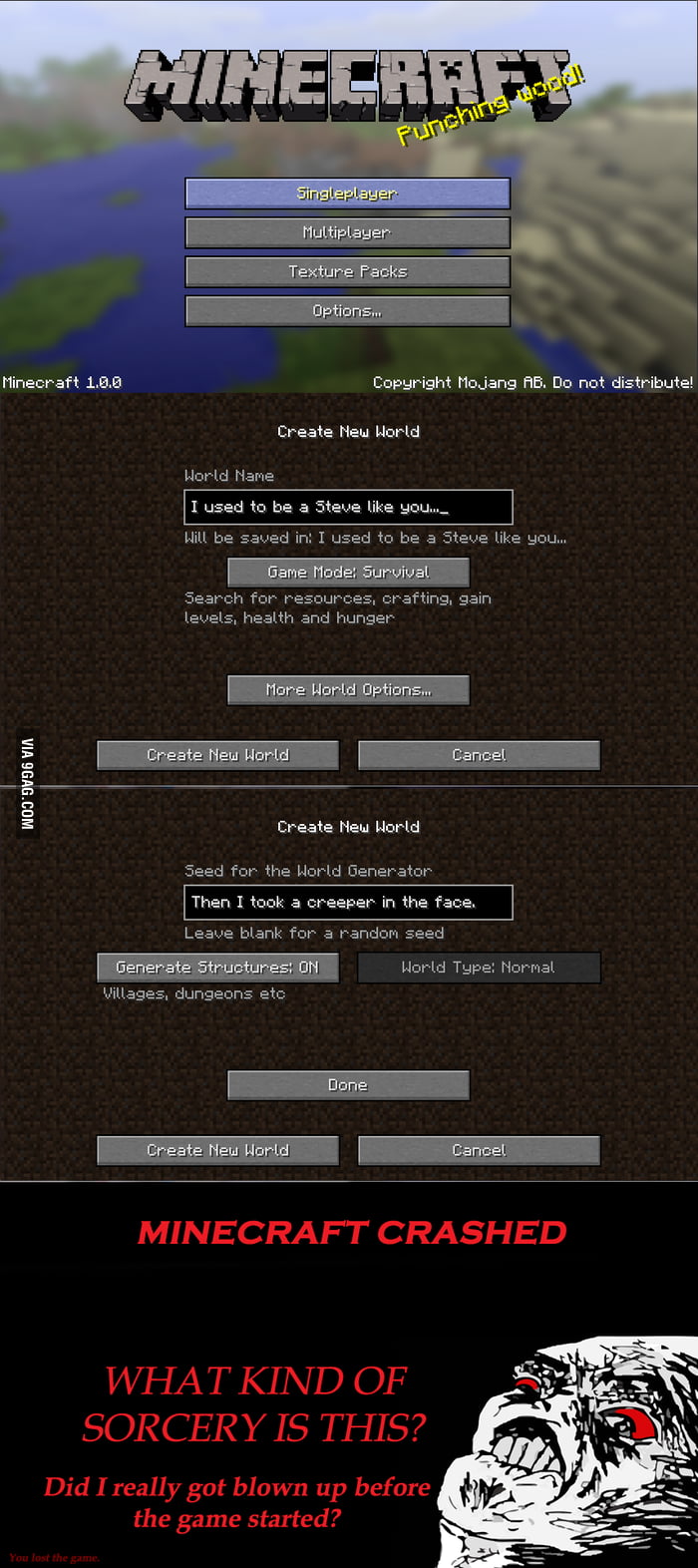 Put A Guard In Minecraft So I Can Play This World 9GAG