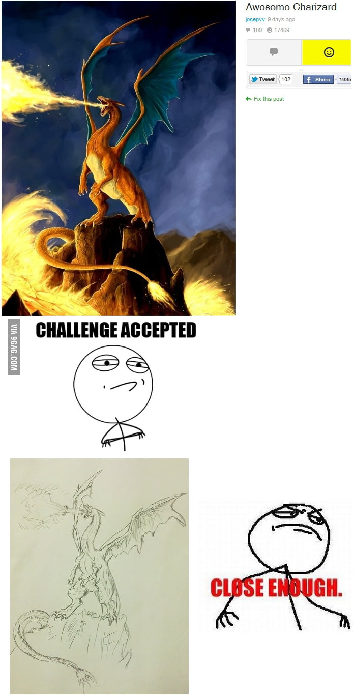 Awesome Charizard [Challenge Accepted] Merry Christmas 9gag! - 9GAG