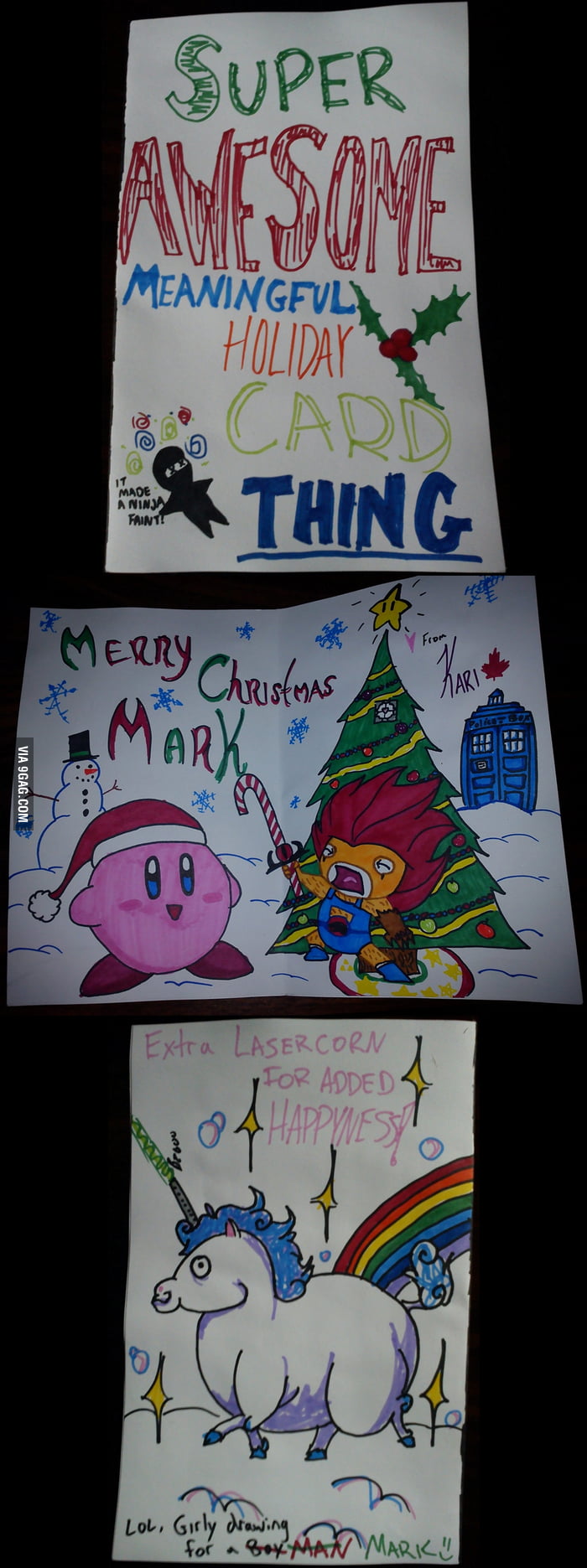 My awesome girlfriend made me this Christmas card! - 9GAG